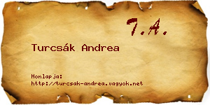 Turcsák Andrea névjegykártya