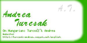 andrea turcsak business card